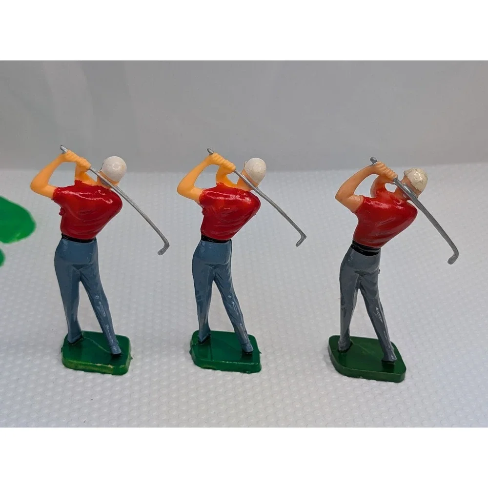 Plastic Golfer Golf Clubs Flags Greens Vintage Lot Cake Toppers